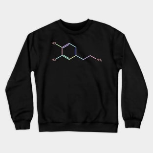 Dopamine Kawaii Pastel Rainbow Molecule Crewneck Sweatshirt